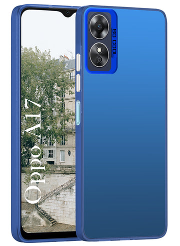For Oppo A17 Hard Back Cover Case (Velvet Touch | Professional Glossy Finish | Camera Protection Bump)