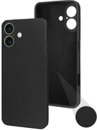 For Apple iPhone 17 Back Cover Case (Matte Finish Silicone with Inside Fiber Cloth)