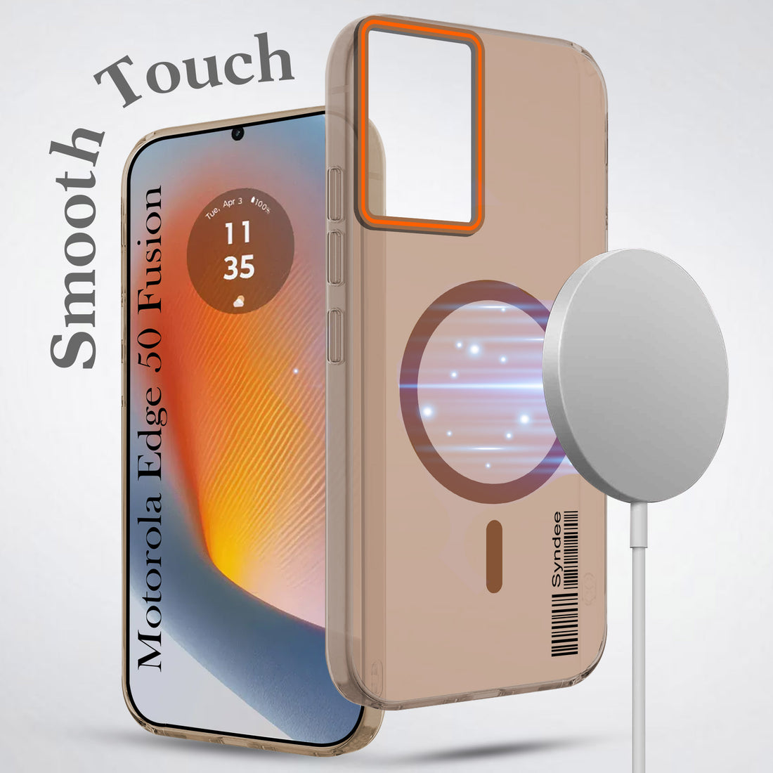 For Motorola Moto Edge 50 Fusion Back Cover Case (Soft Touch | Camera Bump Protection | MagSafe Compatible | Matte Finish)