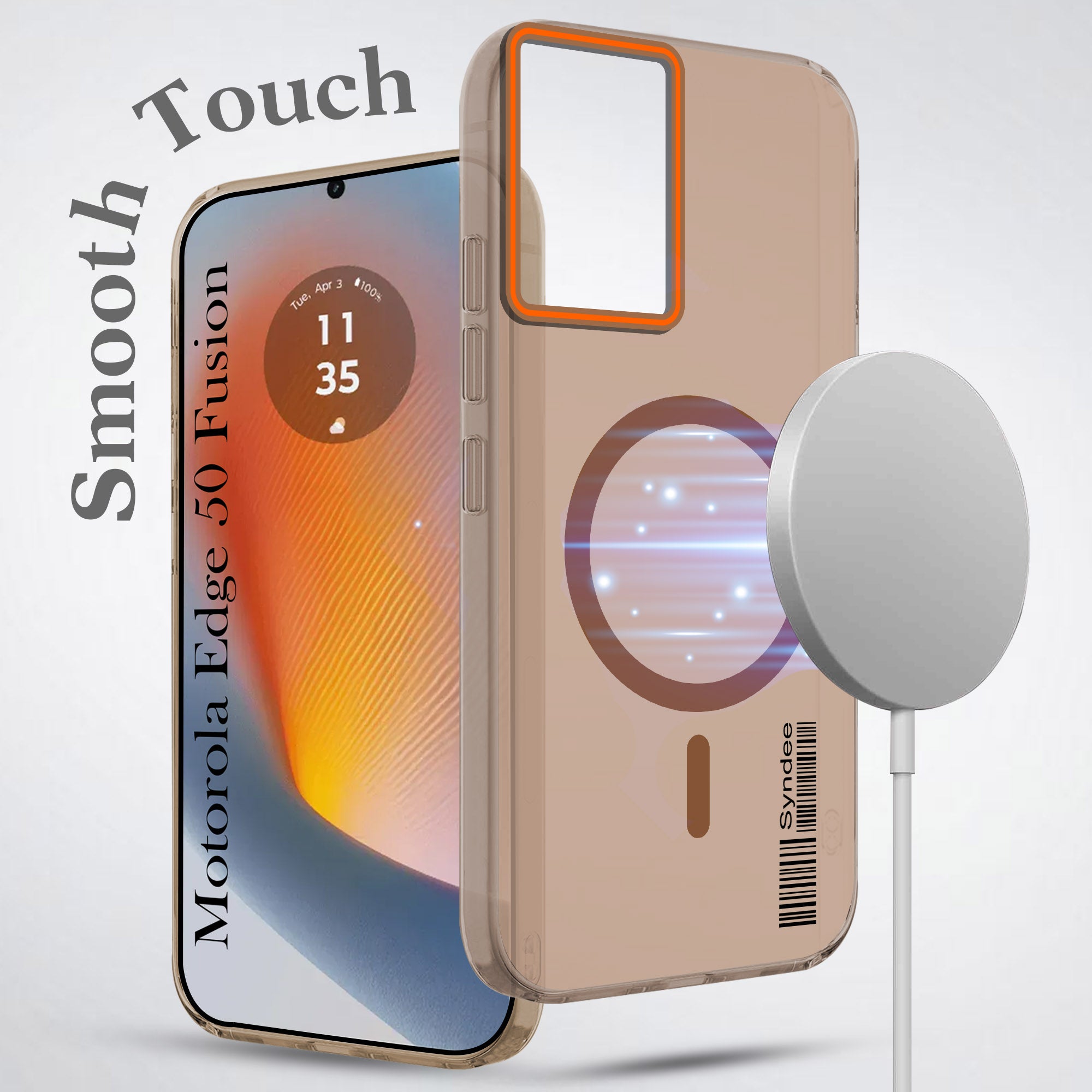 For Motorola Moto Edge 50 Fusion Back Cover Case (Soft Touch | Camera Bump Protection | MagSafe Compatible | Matte Finish)