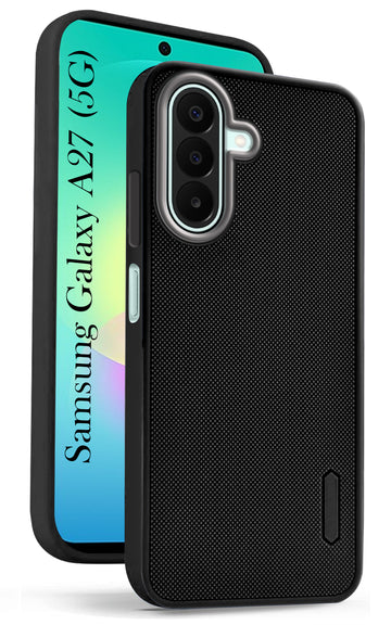 For Samsung Galaxy A27 5G Back Cover Case Rubberised (Textured Grip Design| Micro-Fiber Cloth Inside | Slim and Light Weight | Soft Touch and Feel)