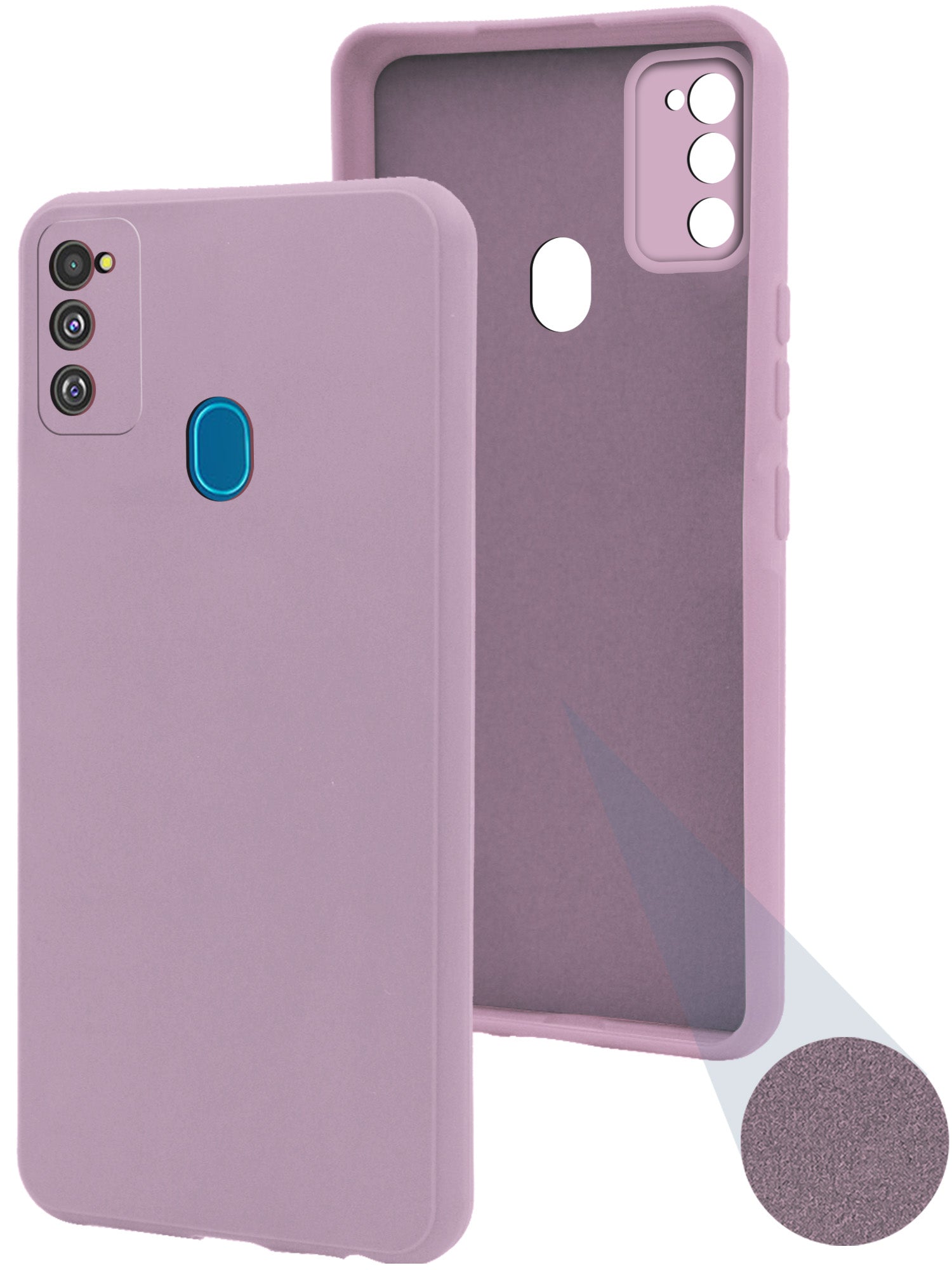 For Samsung Galaxy M30s | Samsung Galaxy M21 Back Cover Case  (Matte Finish Silicone with Inside Fiber cloth)