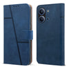 For Redmi 15C Flip Cover Case (Stitched Leather with Magnetic Closure | Black)