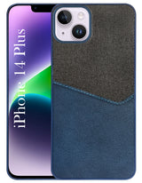For Apple iPhone 14 Plus Back Cover Case (Dual PU Leather Stitch | Professional Minimalist | Soft and Flexible)