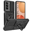 For Realme P4x Back Cover Case Hybrid Armor (Sliding Shutter Camera Protection | Polycarbonate |Ring Holder Kickstand)
