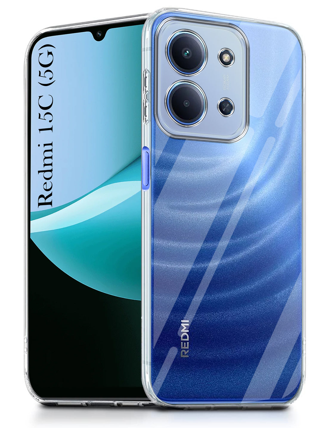 For Redmi 15C Back Cover Case Silicone (Clear Shockproof Case with Camera Protection | Soft and Flexible | Transparent)