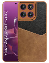 For Motorola Moto Edge 60 Pro Back Cover Case (Dual PU Leather Stitch | Professional Minimalist | Soft and Flexible)