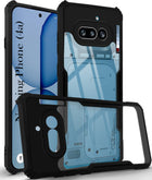 For Nothing Phone 4A 5G Back Cover Case Hybrid (Shockproof with Polycarbonate Clear Panel | Professional Black)