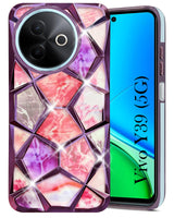 For Vivo Y39 Back Cover Case ( Dual Design Glitter Sparkle and Detachable Diamond Print Case | Soft and Flexible)