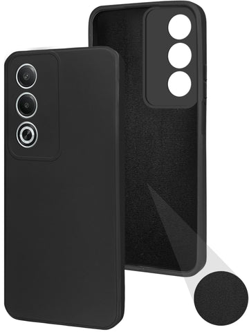 For Oppo K12x 5G Back Cover Case (Matte Finish Silicone with Inside Fiber Cloth)