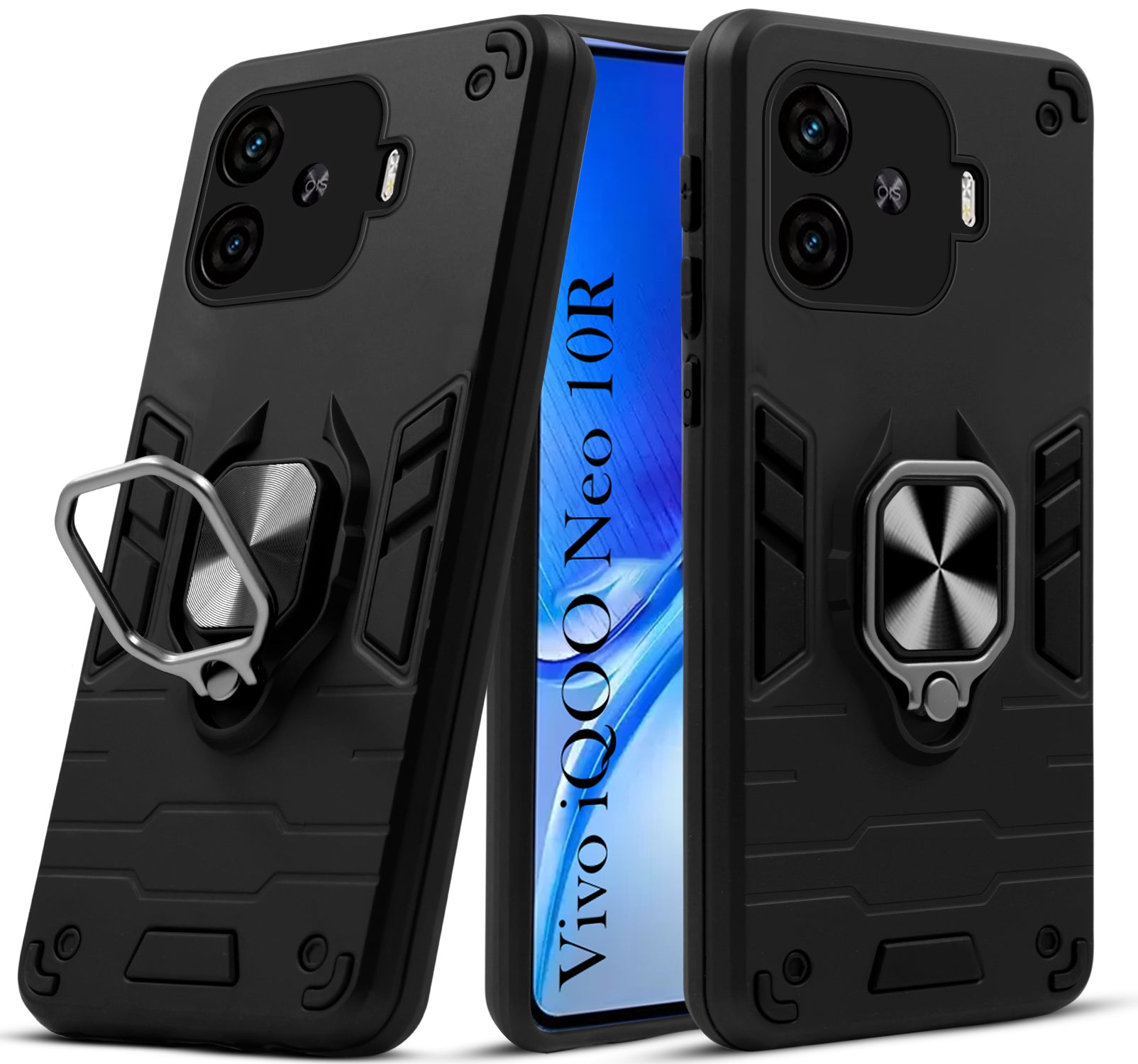 For Vivo iQOO Neo 10R Back Cover Case (Shockproof Polycarbonate Dual Layer Hybrid Armor)