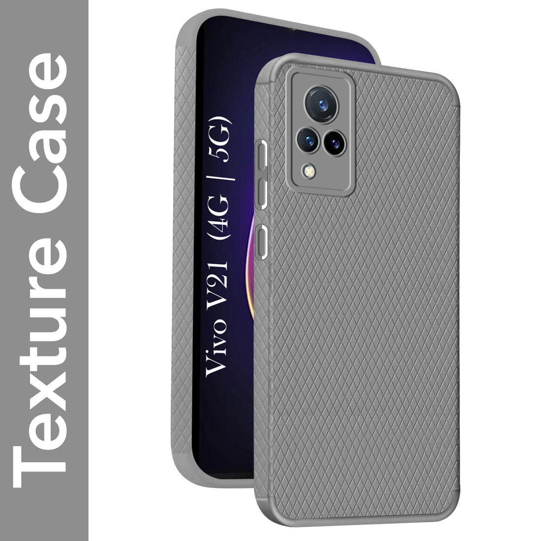 For Vivo V21 | Vivo V21 5G Back Cover Case Liquid Silicone (Camera Protection | Side Grip Texture | Soft and Flexible)