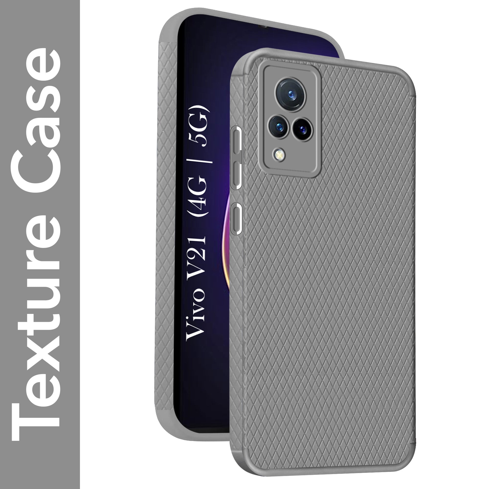 For Vivo V21 | Vivo V21 5G Back Cover Case Liquid Silicone (Camera Protection | Side Grip Texture | Soft and Flexible)