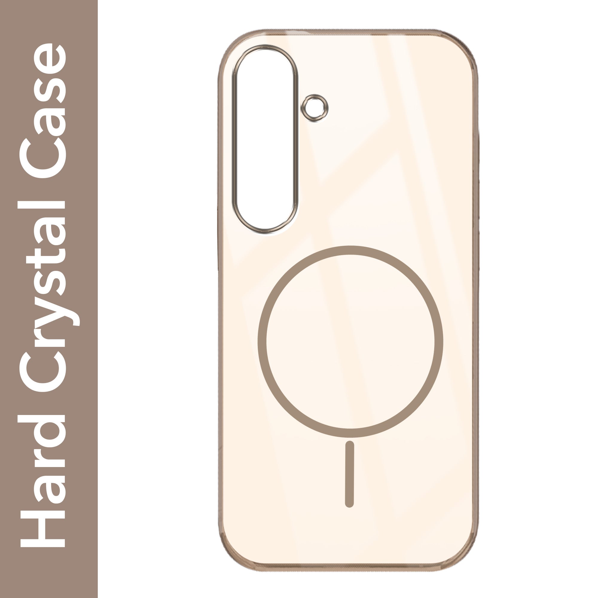For Samsung Galaxy S24 Plus Back Cover Case Crystal Anti Yellow (MagSafe Wireless Charging Support |Camera Protection Bump)