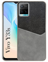 For Vivo Y33s Back Cover Case (Dual PU Leather Stitch | Professional Minimalist | Soft and Flexible)