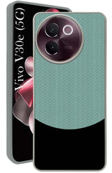 For Vivo V30e 5G Back Cover Case (Elegant PU Leather Finish | Premium Minimalist Professional | Camera Protection Bump)