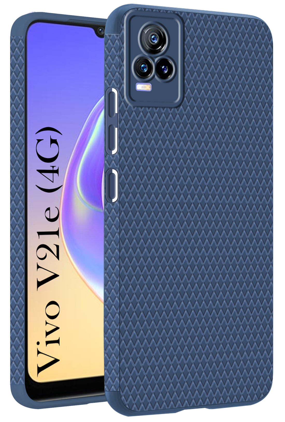 For Vivo V21e 4G Back Cover Case (Liquid Silicone | Side Grip | Camera Protection)