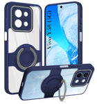 For Vivo Y58 5G Back Cover Case with stand (Built-in Ring Holder Kickstand | Lifetime Anti Yellow | Camera Protection)