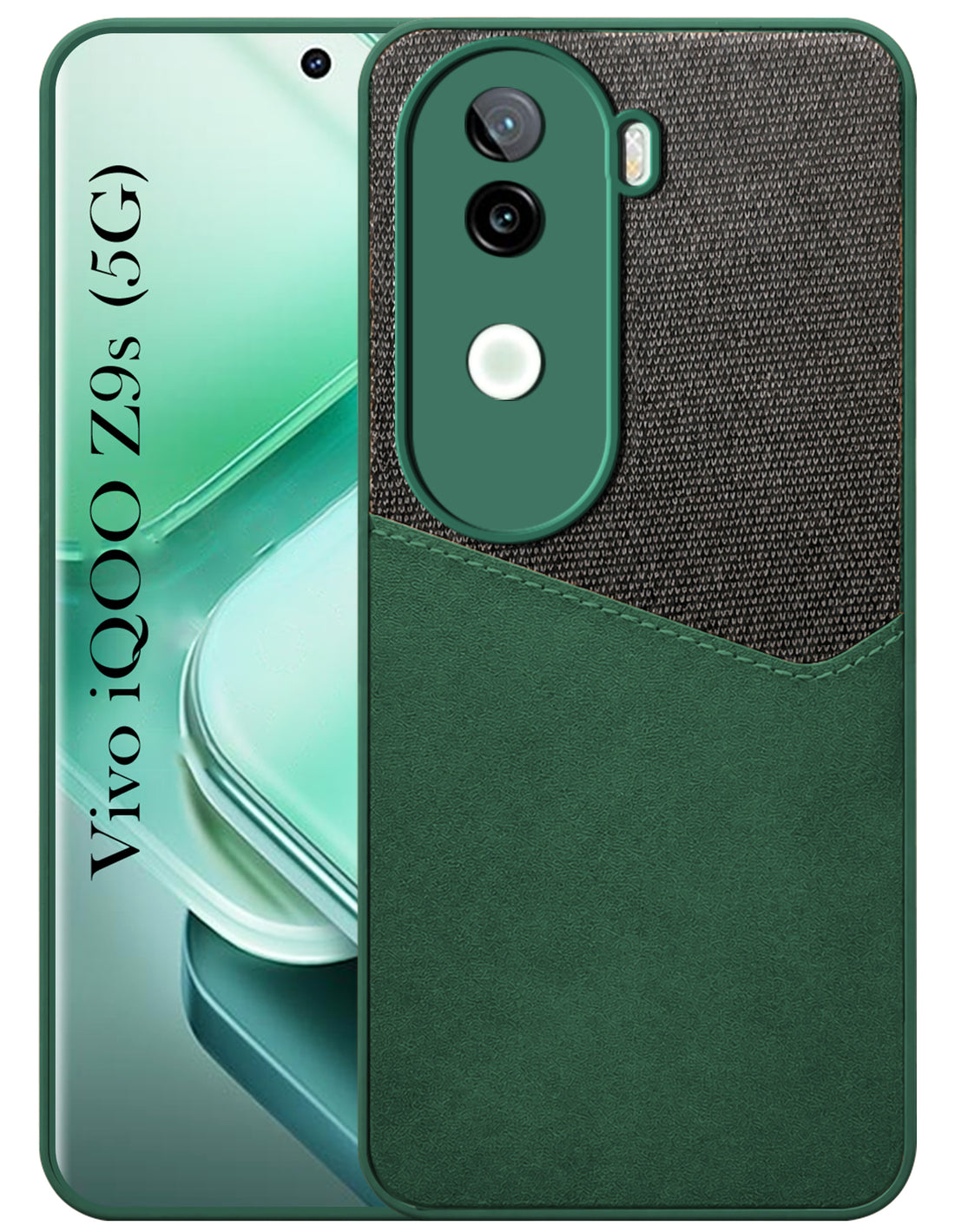 For Vivo iQOO Z9s Back Cover Case (Dual PU Leather Stitch | Professional Minimalist | Soft and Flexible)