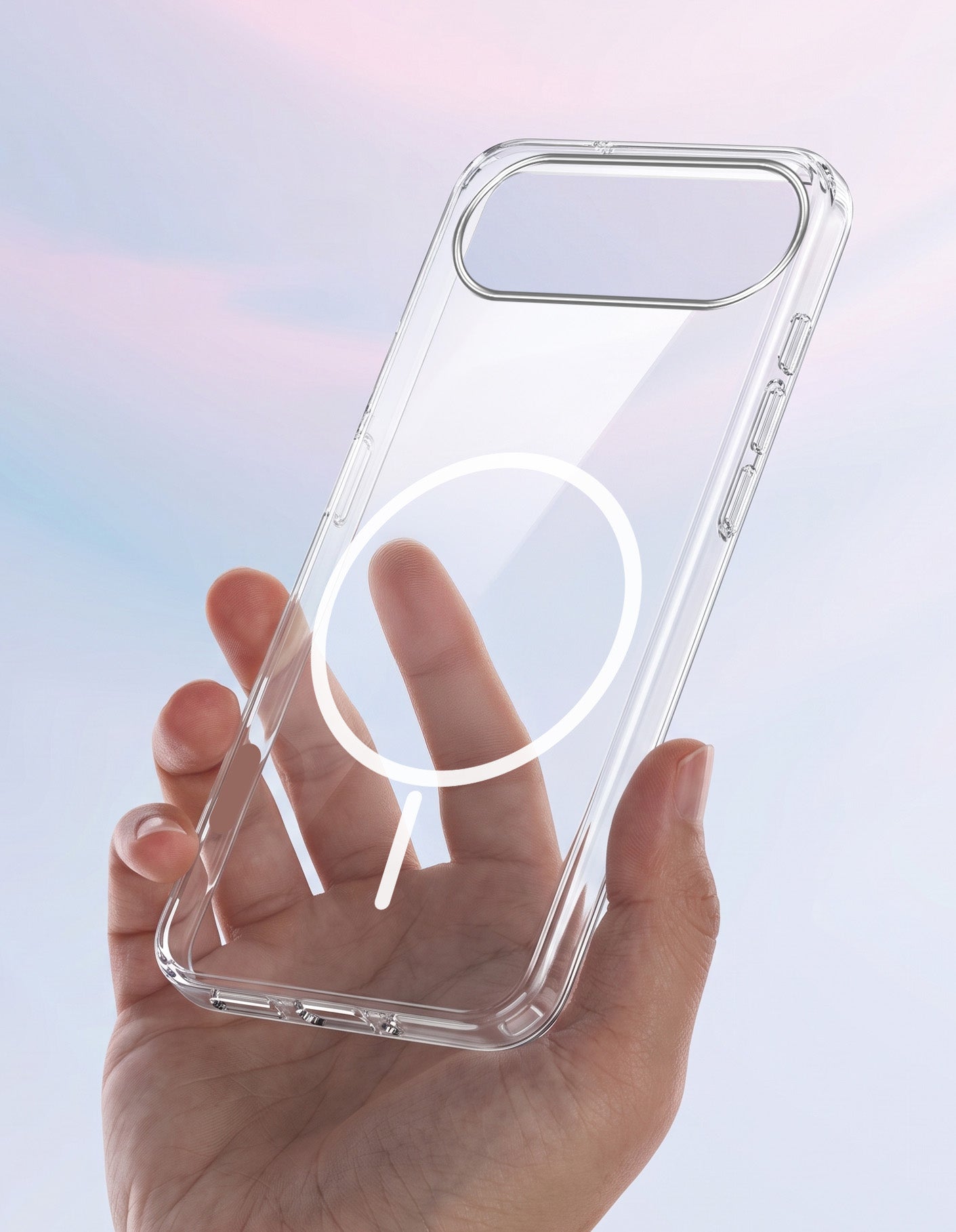 For Apple iPhone 17 Air Back Case Cover Crystal Anti Yellow (Unbreakable PC | MagSafe Wireless Charging Support |Camera Protection Bump)