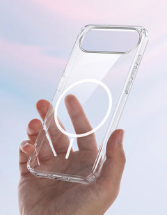 For Apple iPhone 17 Air Back Case Cover Crystal Anti Yellow (Unbreakable PC | MagSafe Wireless Charging Support |Camera Protection Bump)