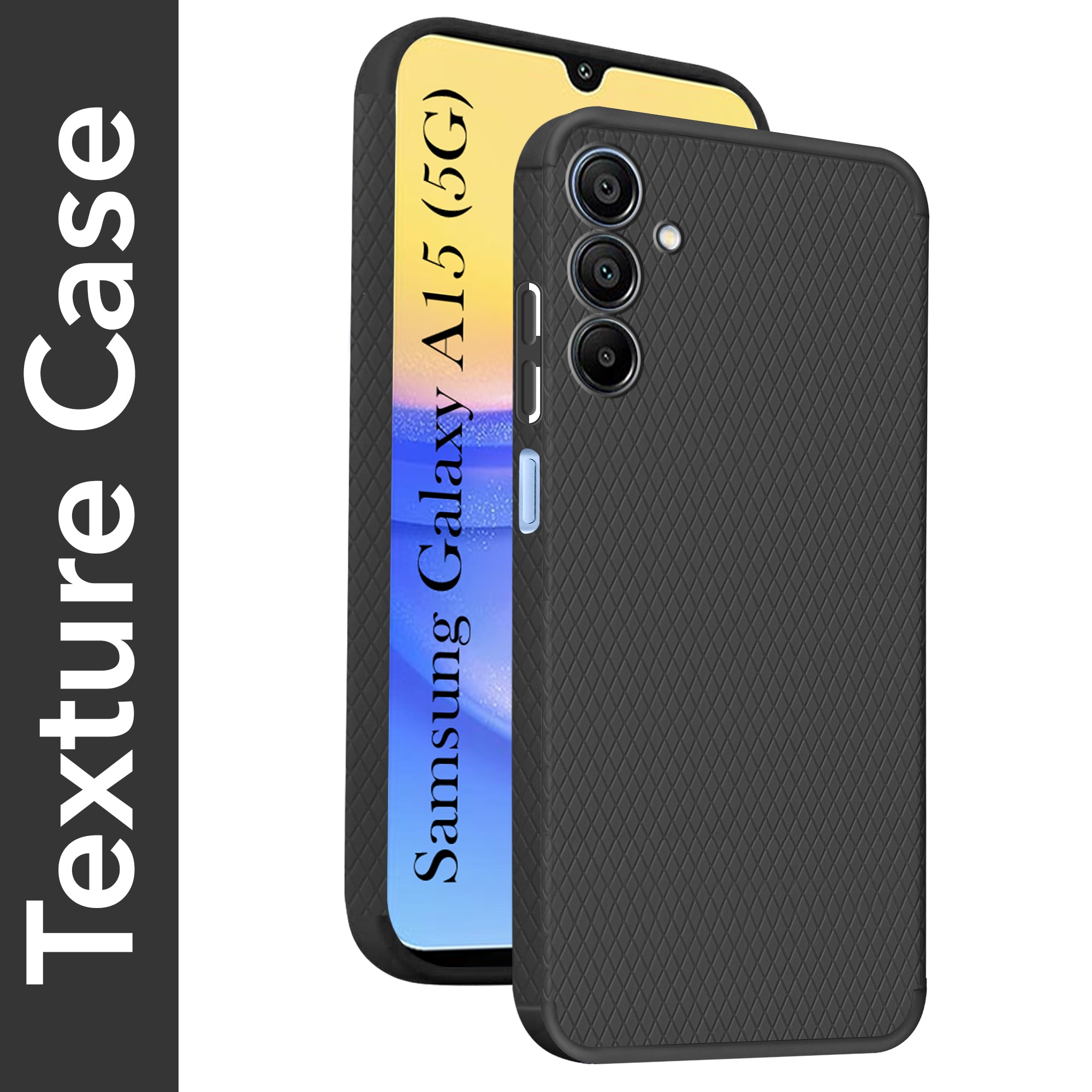 For Samsung Galaxy A15 5G  Back Cover Case (Liquid Silicone | Side Grip | Camera Protection)