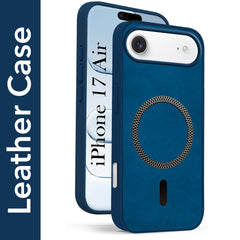 For Apple iPhone 17 Air Back Cover Case Leather Finish (MagSafe Compatible Wireless Charging | Soft Touch | Camera Bump Protection)