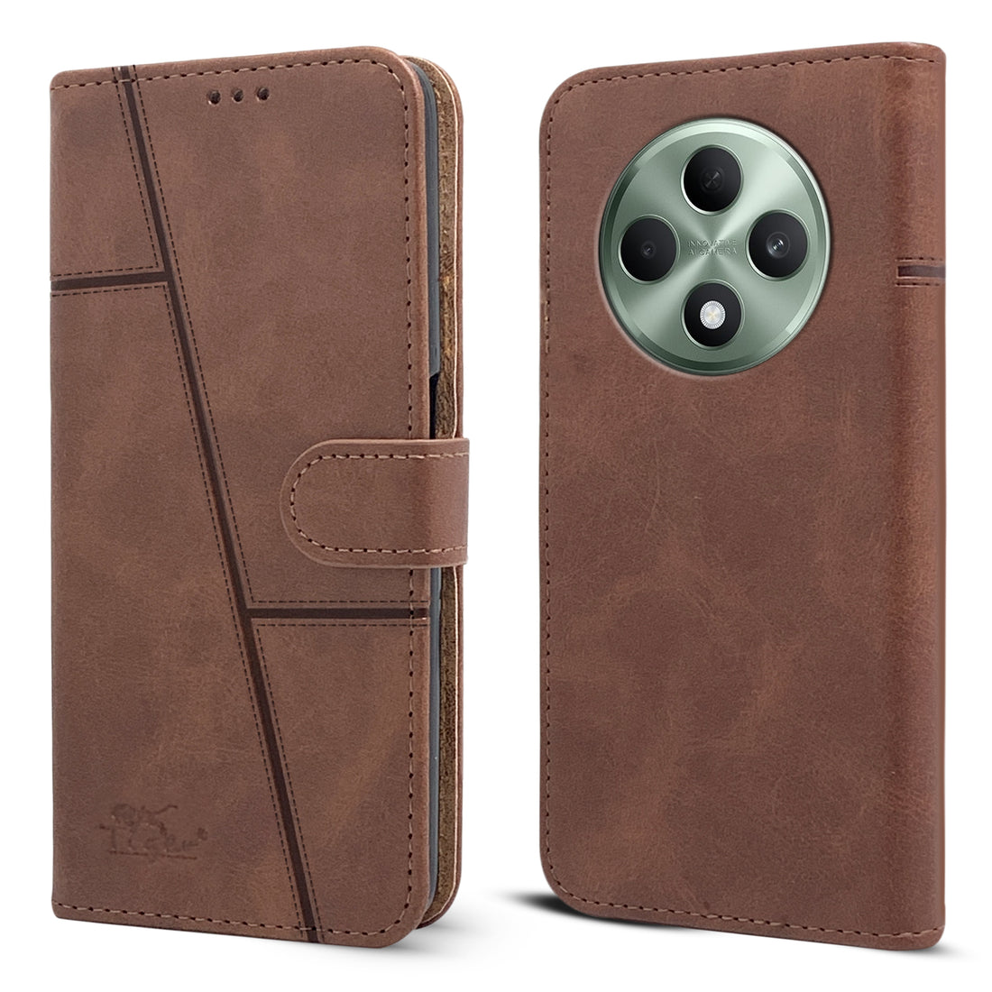 For Oppo F27 Flip Cover Case ( Stitched Leather with Magnetic Closure)