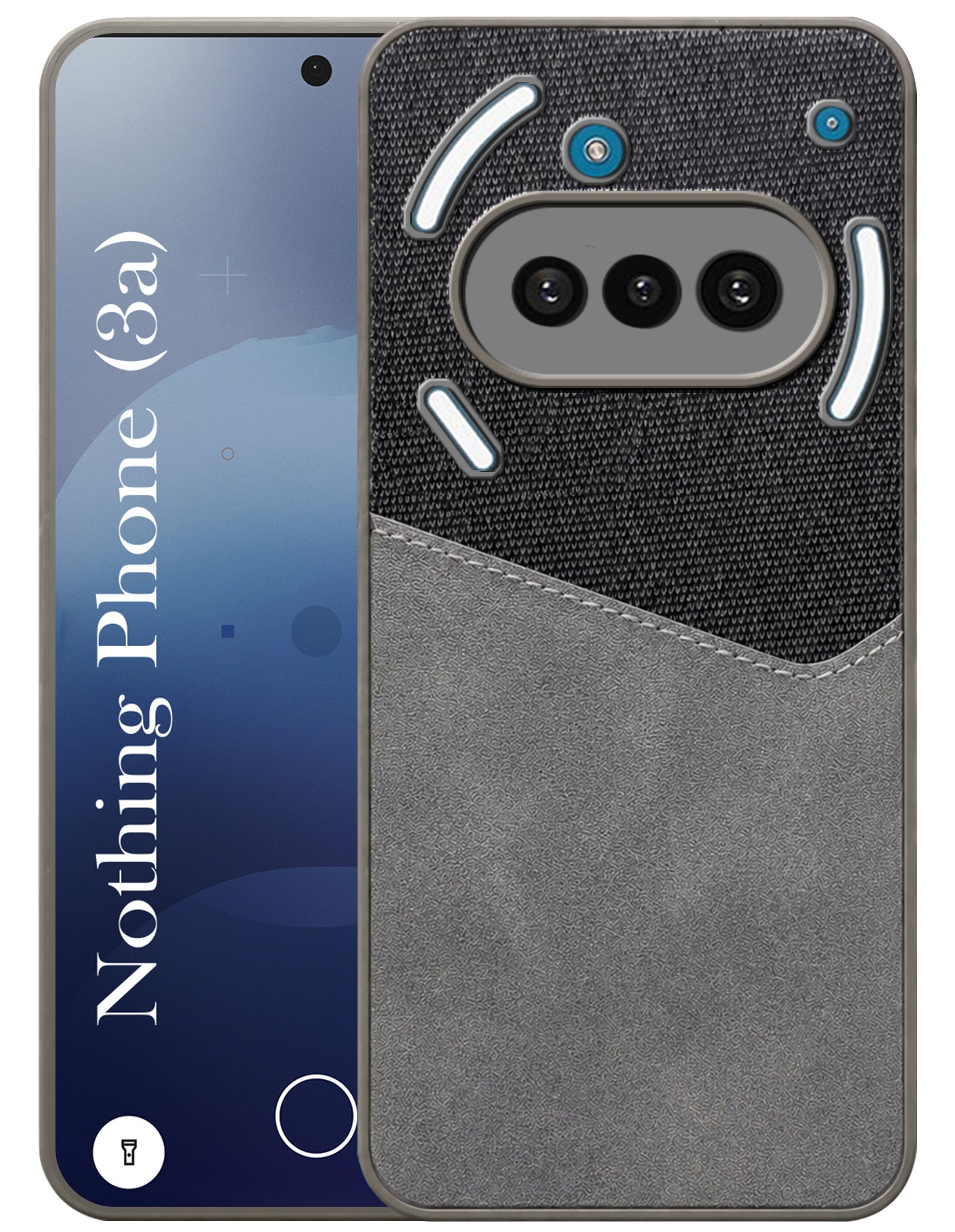 For Nothing Phone 3A Back Cover Case (Dual PU Leather Stitch | Professional Minimalist | Soft and Flexible)