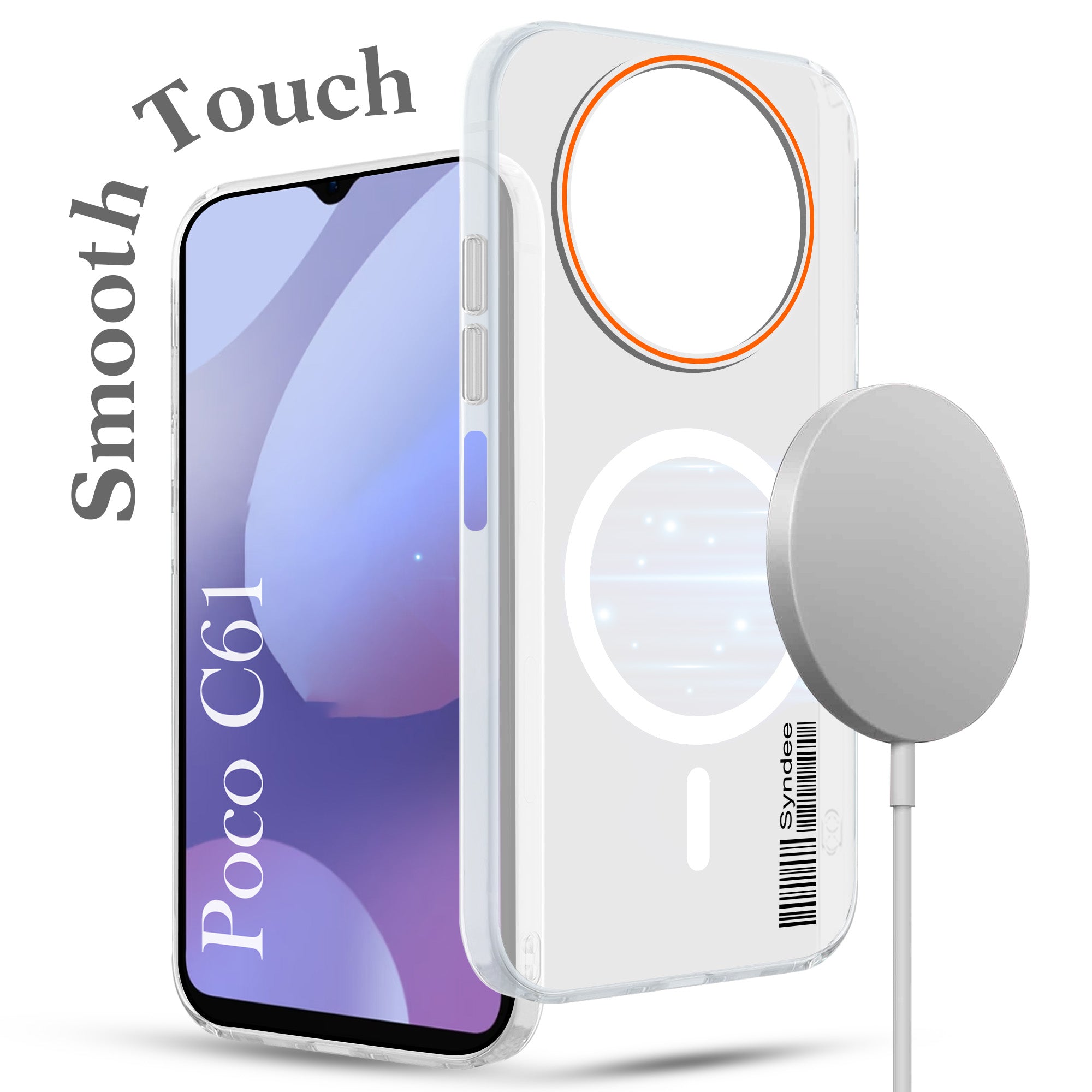 For Xiaomi Poco C61 Back Cover Case (Soft Touch | Camera Bump Protection | MagSafe Compatible | Matte Finish)