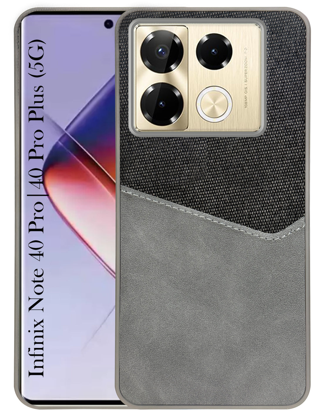 For Infinix Note 40 Pro 5G | Infinix Note 40 Pro Plus Back Cover Case (Dual PU Leather Stitch | Professional Minimalist | Soft and Flexible)