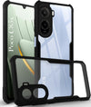 For Poco C85x 5G Back Cover Case Hybrid (Shockproof with Polycarbonate Clear Panel | Professional Black)