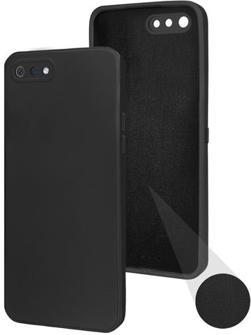 For Realme C2 Back Cover Case (Matte Finish Silicone with Inside Fiber Cloth)