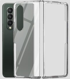 For Samsung Galaxy Z Fold 3 5G Back Cover Case (Hard Anti Yellow Clear Case | Sleek Hard Crystal Clear | Drop & Camera Protection | Shockproof