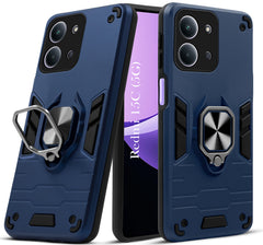 For Redmi 15C Hybrid Armor Back Cover Case (Shockproof Dual Layer Polycarbonate |Ring Holder Kickstand)