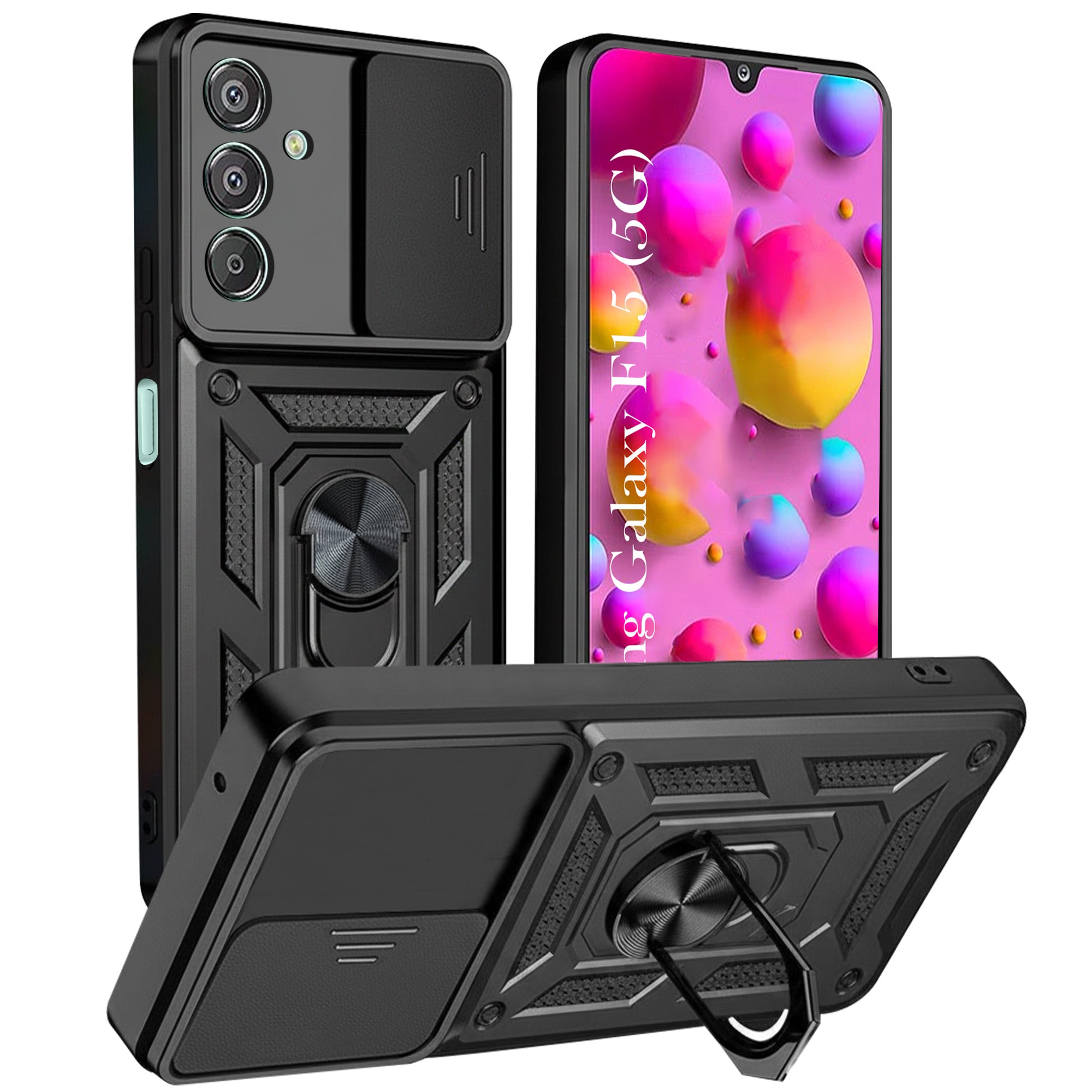 For Samsung Galaxy F15 5G Back Cover Case(Hybrid Dual Armor Polycarbonate)