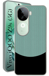 For Vivo iQOO Z9s Back Cover Case (Elegant PU Leather Finish | Premium Minimalist Professional | Camera Protection Bump)