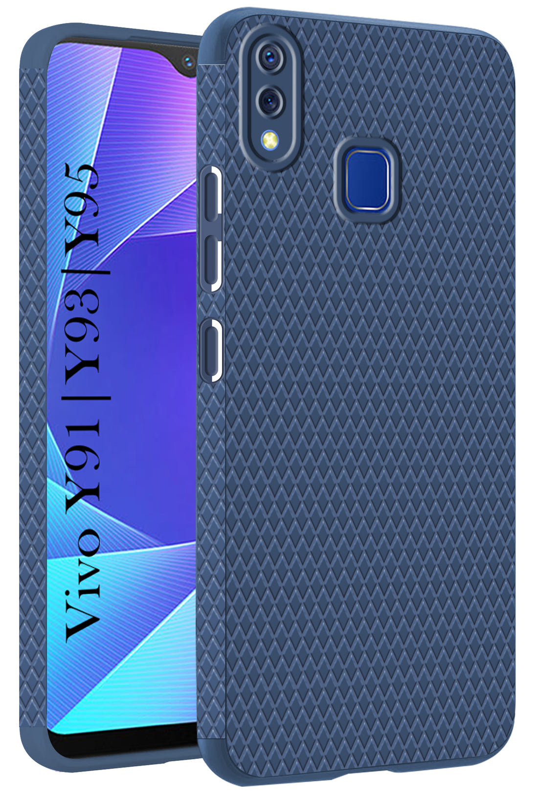 For Vivo Y91 | Vivo Y93 | Vivo Y95 Back Cover Case (Liquid Silicone | Side Grip | Camera Protection)
