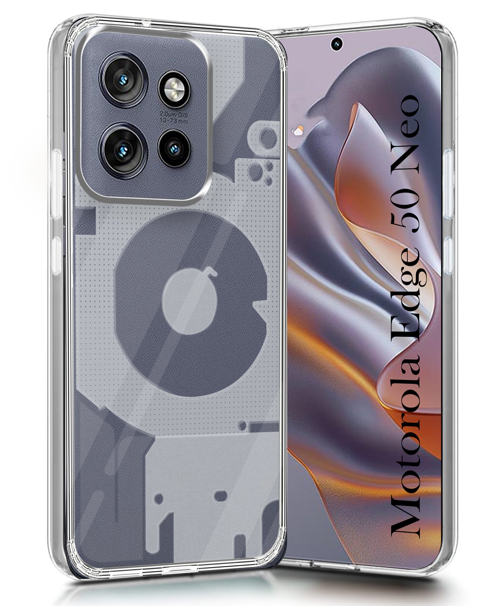 For Motorola Moto Edge 50 Neo Back Cover (Silicone Matte Shockproof Case with Camera Protection | Soft and Flexible | Transparent)