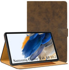 For Samsung Galaxy Tab A8 10.5 Inch SM-X200/X205 Flip Cover Folio Cover (PU Leather | Multi-Angle Smart Stand | Card Storage Slots | Silicone Back Pouch)