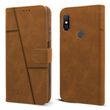 For Xiaomi Redmi Note 6 Pro Flip Cover Case ( Stitched Leather with Magnetic Closure)
