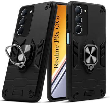For Realme P3x Back Cover Case (Shockproof Polycarbonate Dual Layer Hybrid Armor)