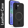 For Samsung Galaxy A36 5G Back Cover Case Leather Finish (MagSafe Compatible Wireless Charging | Soft Touch | Camera Bump Protection)