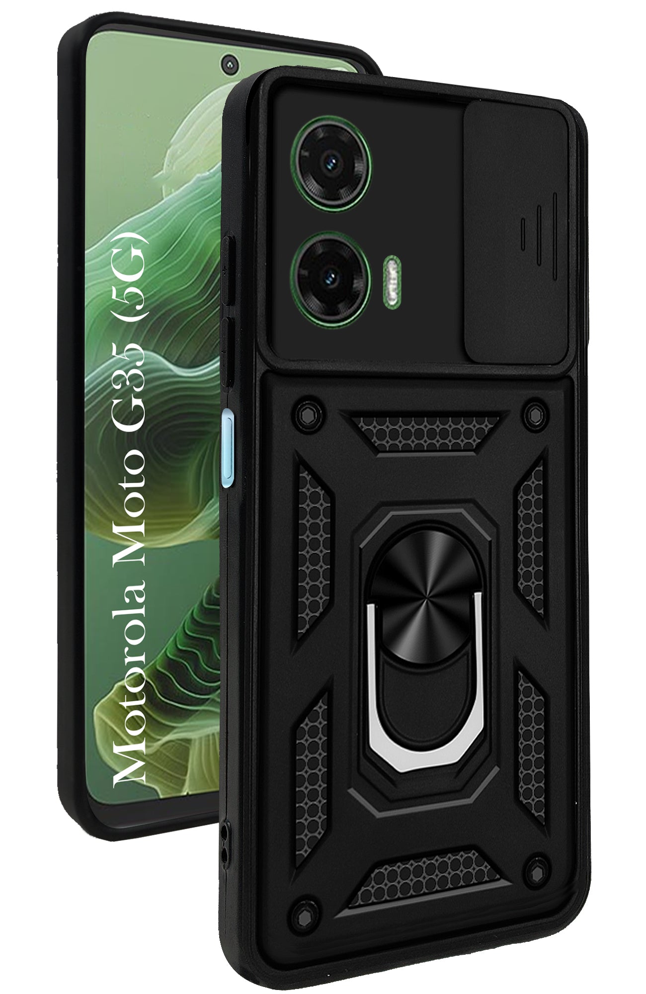 For Motorola Moto G35 Back Cover Case (Hybrid Dual Armor Polycarbonate)
