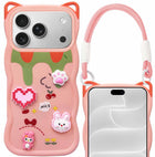 For Apple iPhone 18 Pro Back Case Cover Strap (3D Embossed Figures | Strap Holder | 360* Soft Cushion with Camera Bump)
