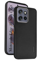 For Moto Edge 50 Neo Back Cover Case ( Textured Grip Design | Camera Protetion | Slim and Light Weight | Soft Touch and Feel | Black )