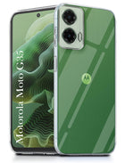For Motorola Moto G35 5G Back Cover (Silicone Clear Shockproof Case with Camera Protection and Dust Plugs | Transparent)
