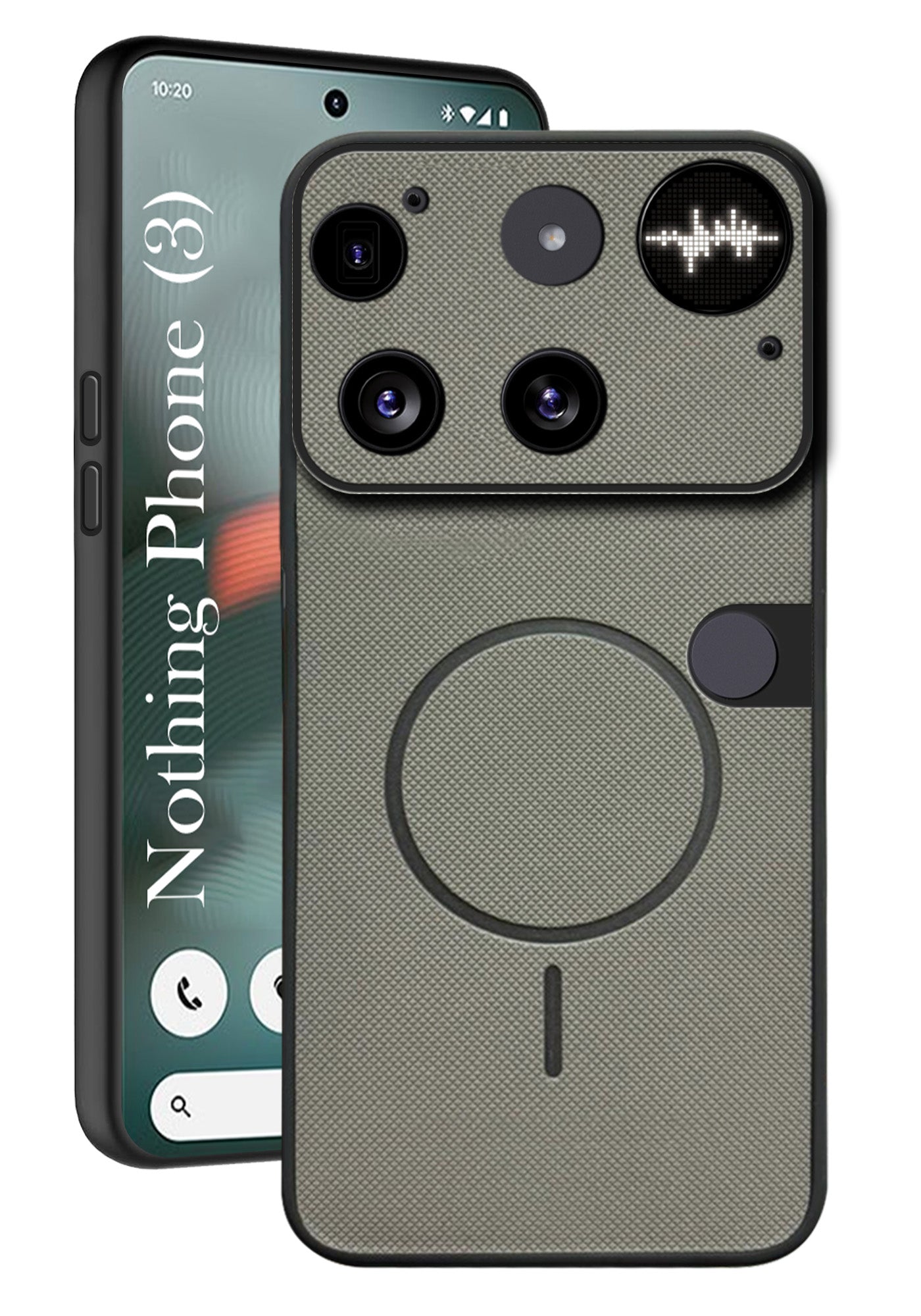 For Nothing Phone 3 Back Cover Case PU Leather (Texture Grip Design | Professional Minimalist | Camera Protection | Soft and Flexible)