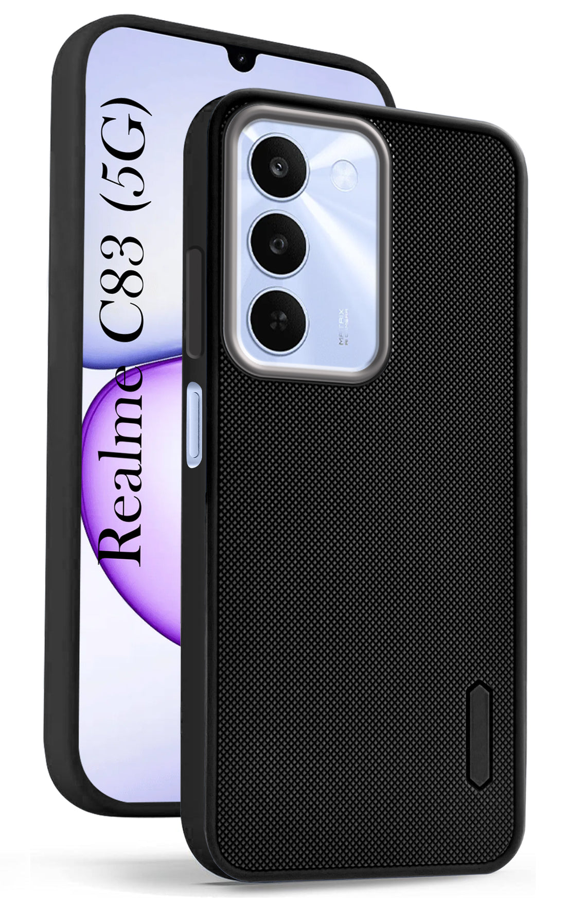 For Realme C83 5G Back Cover Case Rubberised (Textured Grip Design | Micro-Fiber Cloth Inside | Slim and Light Weight | SoFt Touch and Feel)