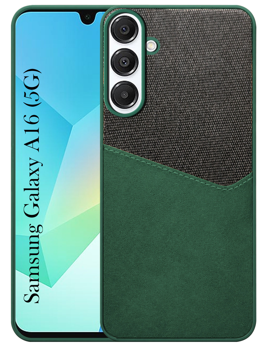 For Samsung Galaxy A16 5G Back Cover Case (Dual PU Leather Stitch | Professional Minimalist | Soft and Flexible)